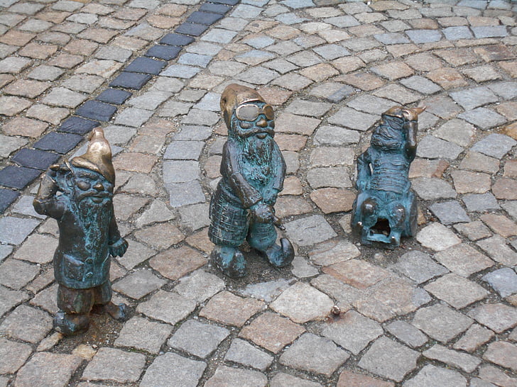 krasnal, Vroclava, skulptūras, statuetes