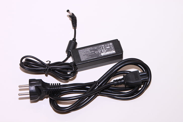adapter, must, elektroonika, Ion, plastikust, võimsus, Prestigio