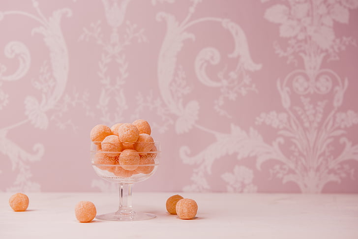pink, wall, paper, food, glass, table, food and drink