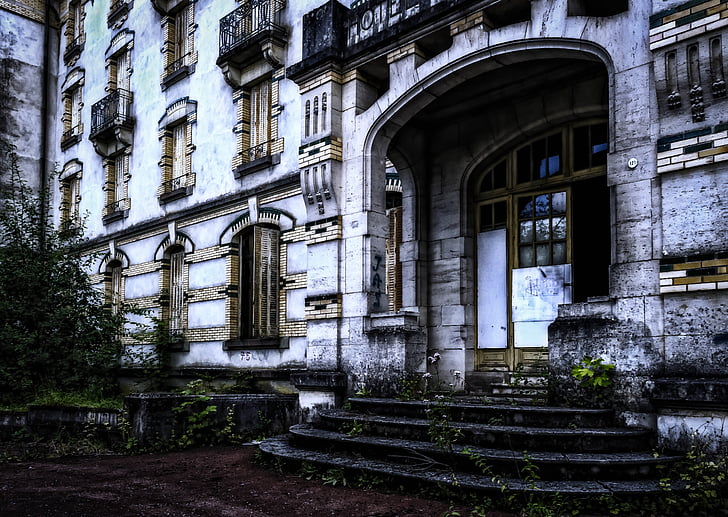 lost places, midnight, hotel, gloomy, spooky, architecture, horror