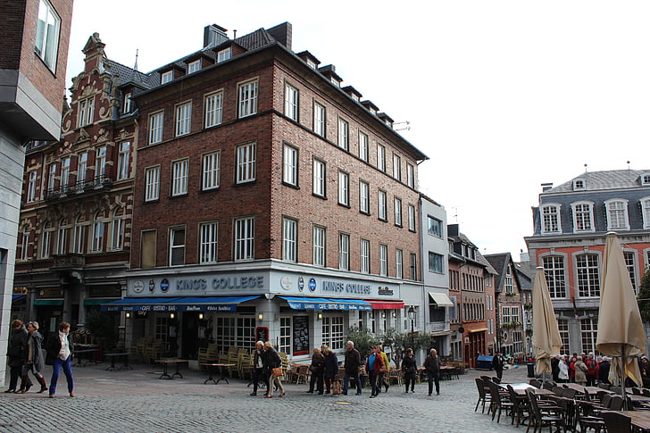 sokak, Aachen, Almanya, turist, eski şehir