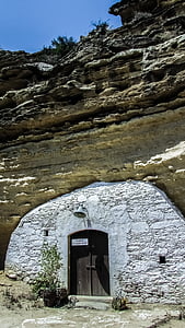 Zypern, Ayios sozomenos, Höhle, Kirche, Dorf, aufgegeben, verlassen