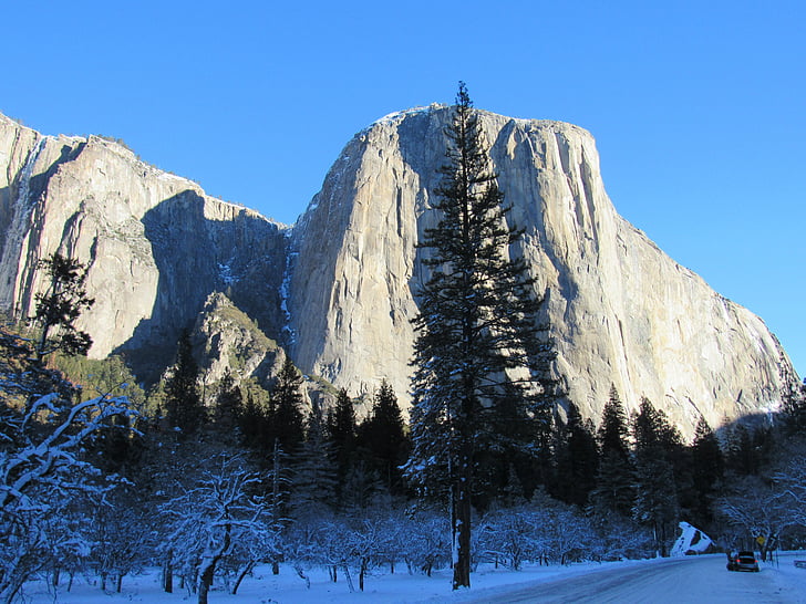 vinter, nationalparker, Yosemite