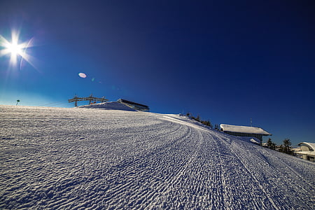 Inverno, área de esqui, esqui, invernal, esqui, neve, pista de esqui