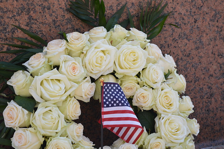 flors, RAM, blanc, Bandera, homenatge, commemoració, Normandia
