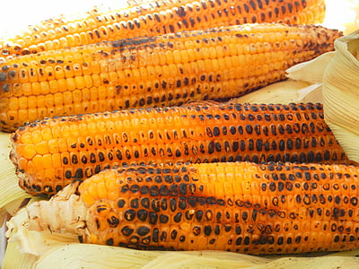 kukurūza, Corn par vālīšu, ceptas kukurūzas, dārzeņi