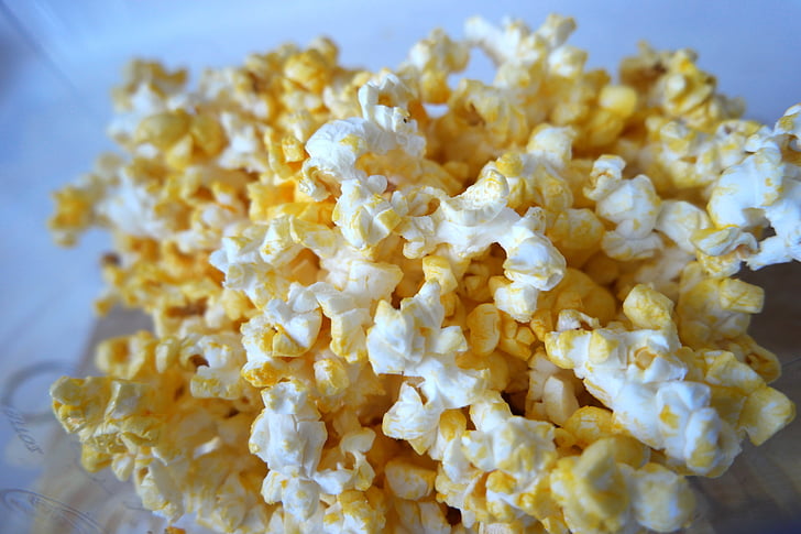 popcorn, snack, spazzatura, film, cinema, intrattenimento, cibo