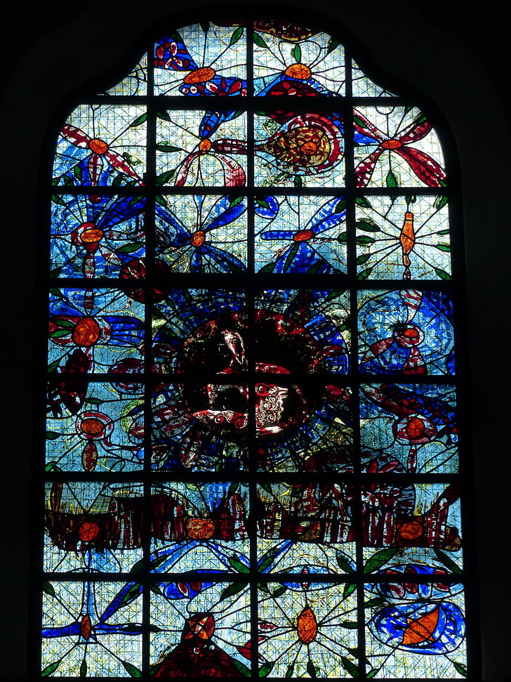 Bažnyčios langas, langas, bažnyčia, stiklo, spalva, Prześwitywać, mėlyna