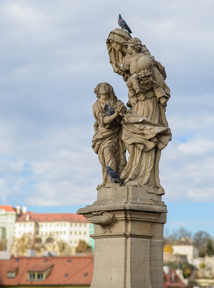 Praha, detail, História, Architektúra, Vltava, rieka, obydlia
