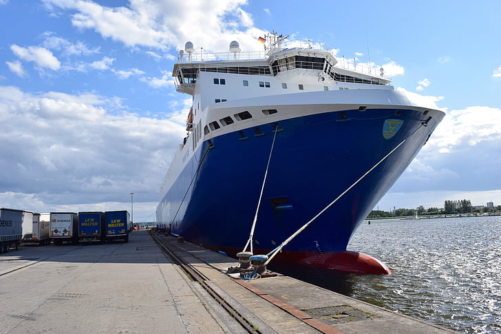 ship, ferry, port, baltic sea, water, boot, sea