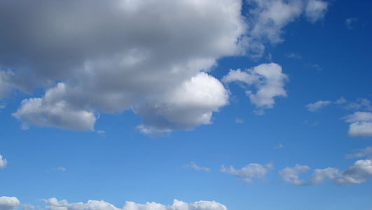 sky, clouds, landscape, noon, background image, nature, cluster