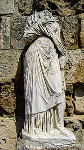 Chipre, Salamina, estátua, mulher, Arqueologia, arqueológico, cultura