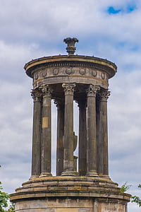 dugald monumen stewart, Edinburgh, Hill, Monumen, dugald, Skotlandia, Stewart