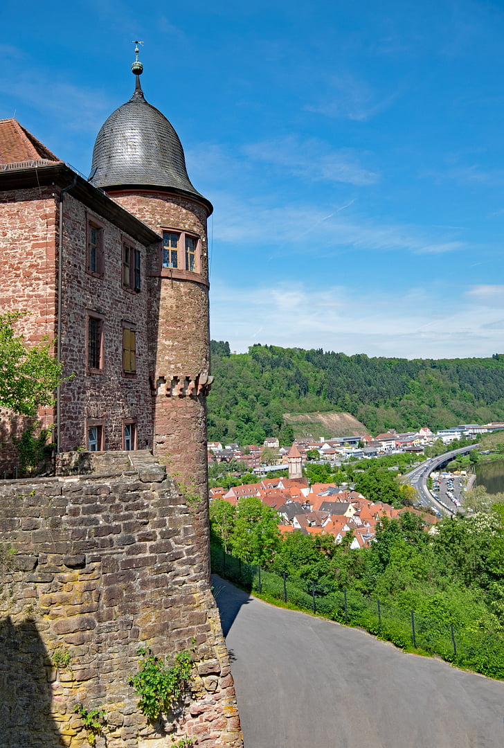 slott, Wertheim, Baden-württemberg, Tyskland, arkitektur, platser av intresse, byggnad