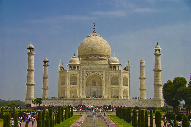 인도, 여행, 아그라, 궁전, 타지마 할