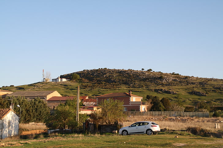 Horizont, lidé, slunce