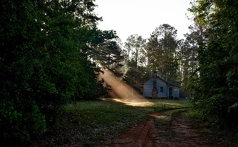 Alabama, paesaggio, Alba, spuntar del giorno, mattina, prima luce, luce del sole