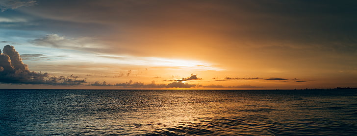 posta de sol, paisatge, Mar, l'aigua, cel, bellesa en la naturalesa, representacions