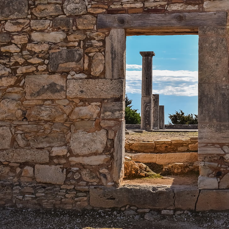 Siprus, Apollo hylates, pintu, kolom, Sanctuary, kuno, Yunani