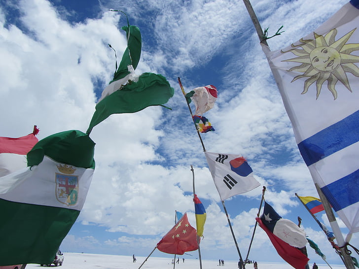 banderes, país, cel, continents, global, internacional, Amèrica del Sud