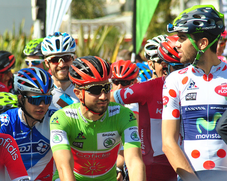 cycling races, before the start, sprinter jersey