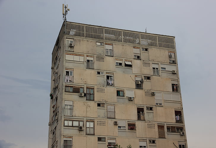 Montenegro, Podgorica, bostäder, Lägenhet, byggnad, betong, tornet