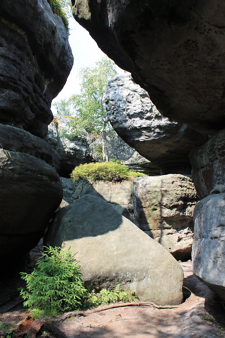 pedras irregulares, Kudowa-zdrój, Parque Nacional, montanhas de tabela