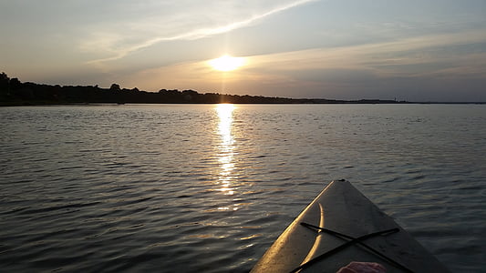 Massachusetts, kajakpaddling, solnedgång