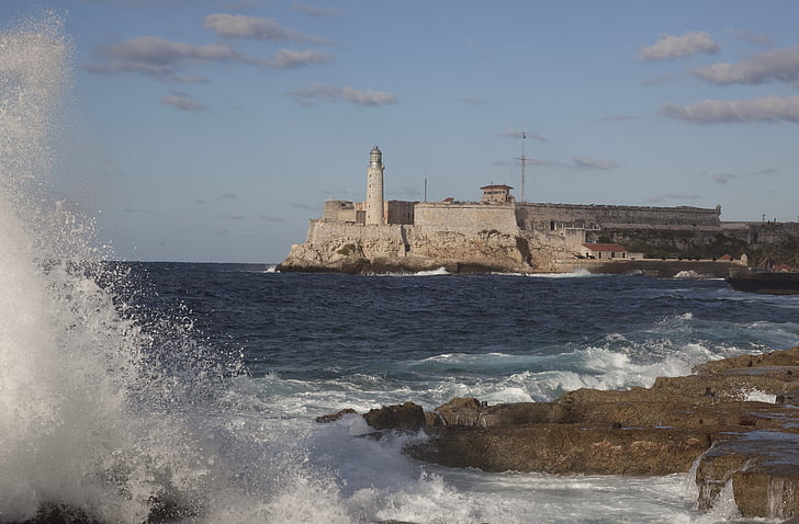Lướt sóng, đâm, lâu đài, Morro, pháo đài, lịch sử, Landmark