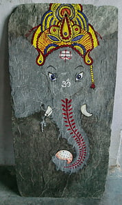 大象, 甘尼萨, 印度, 神, 神, 繁荣, 图像