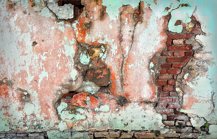 bakgrund, abstrakt, tegel, bakgrunder, gamla, smutsiga, vägg - byggnaden har