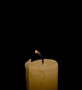 oheň, světlo, vosková svíčka, vosk