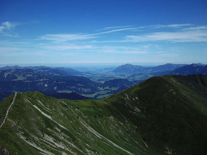 alpine, allgäu, allgäu alps, mountains, panorama, oberstdorf, hiking