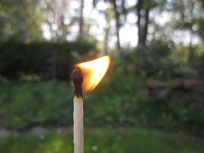 Flame, eld, matcha, värme, heta, bränna, trä