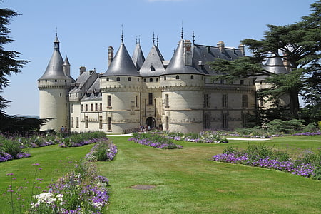 Castle, Loire, Prancis, arsitektur, eksterior bangunan, Sejarah, di luar rumah