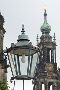 Dresden, Sachsen, Stadt, Gebäude, Laterne, Altstadt, Architektur