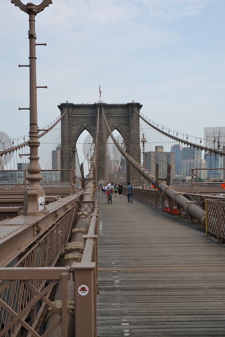 bridge, new york, suspension bridge, manhattan