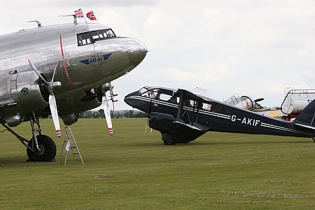 Anglie, letadla, historicky, staré, Fly, Douglas, světové války