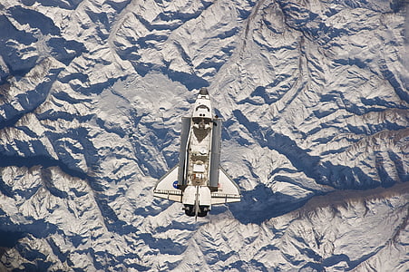 Atlantis, romferge, Andes, fjell, Sør-Amerika, over, ISS