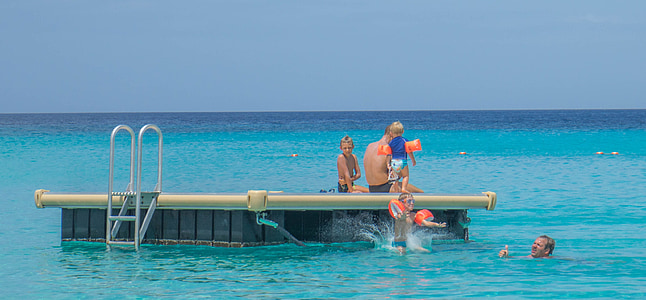 Curaçao, mer, océan, eau, plate-forme, nature, été