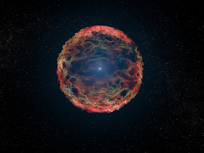 Supernova, artiste, impression, rendu, type 11 b, Cosmos, espace
