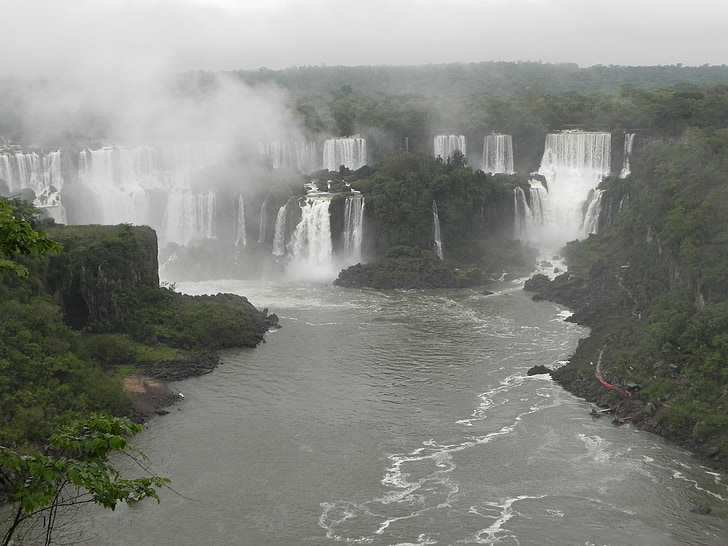 Iguazu Falls, Brazilië, Paraná, de rivier van de iguaçu
