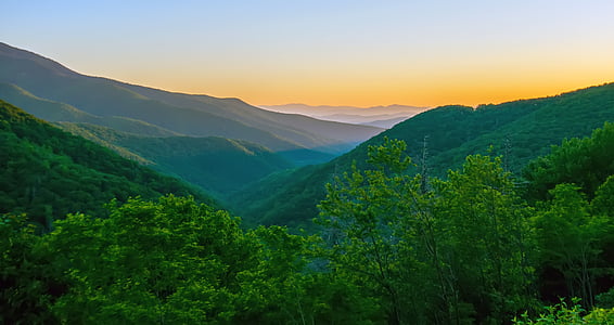 morning after, blue ridge mountains, parkway, smoky, sunrise, landscape, wilderness