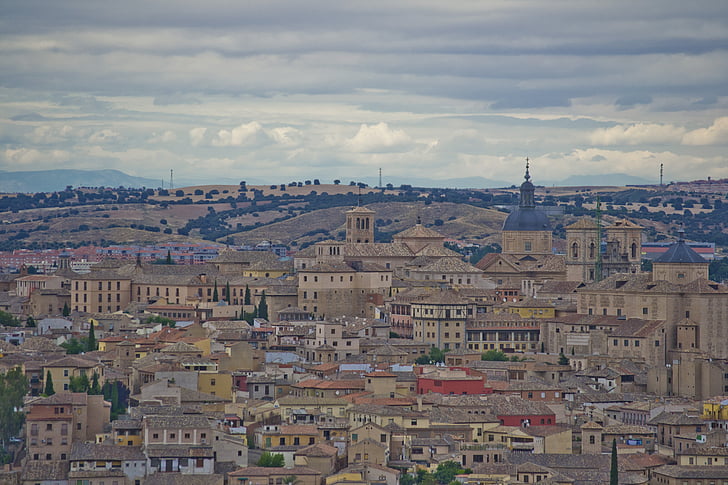 Toledo, desa Spanyol, abad pertengahan, pemandangan kota, arsitektur, Eropa, tempat terkenal