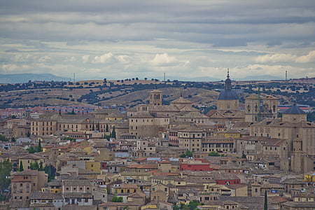 Toledo, Španělská vesnice, středověké, Panoráma města, Architektura, Evropa, známé místo