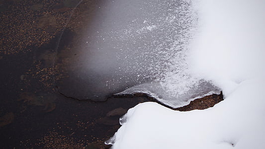 Ice, vesi, Shore, Frost, jäistä, veden kuplia, kuplia
