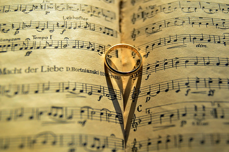 glasba, srce, ljubezen do glasbe, ključu, potrojili ključu, glasbo, harmoniji