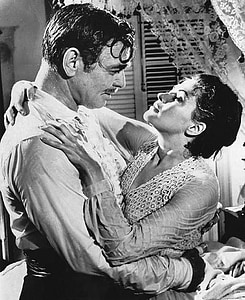 clark gable, yvonne decarlo, actor, actress, movies, vintage, television