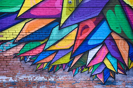 parete, arte, murale, colorato, pittura, Graffiti, pubblico