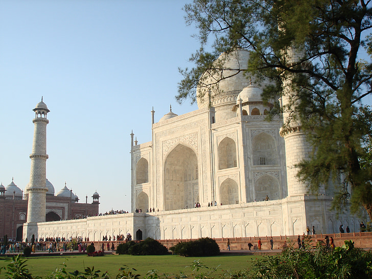 Taj mahal, India, Agra, het platform, gebouw, Landmark, stad